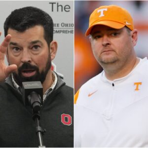 Head coach Ryan Day of the Ohio State team shocked everyone by sending a three-word "threatening" message to the Tennessee Volunteers ahead of their next game, leaving Josh Heupel feeling anxious and fearful. t