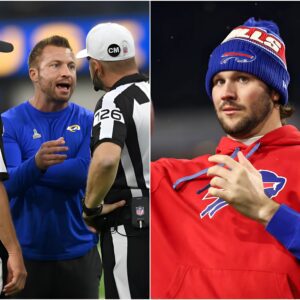 NFL has issued a warning and fined Los Angeles Rams head coach Sean McVay $50,000 for misconduct after he shouted “f*** you” three times following a personal foul call in the game against Buffalo Bills involving Josh Allen.