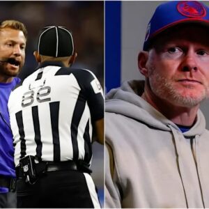 Referees are being accused by Coach Sean McDermott of 'concealing' a serious mistake in a penalty call that changed the outcome of the game between the Buffalo Bills and the Los Angeles Rams. t