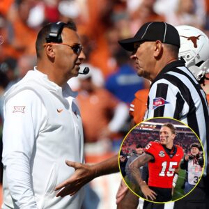 NCAA has issued a warning and fined Texas Longhorns head coach Steve Sarkisian $50,000 for misconduct after he shouted “f*** you” three times following a personal foul call in the game against Georgia Bulldogs involving Carson Beck.