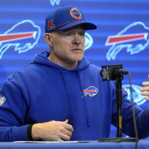 After the defeat, Coach Sean McDermott blamed the slippery turf on the field for causing his Bills players to slip and preventing them from performing at their best.