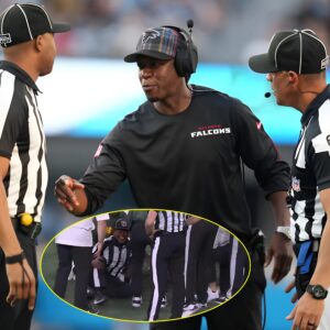 Unhappy with the crushing loss to the Minnesota Vikings, Atlanta Falcons head coach Raheem Morris shoved referee Ken Williamson over his perceived bias, causing him serious injuries