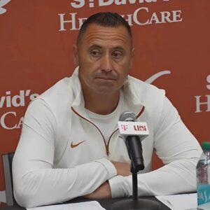 After the defeat, Coach Steve Sarkisian blamed the slippery turf on the field for causing his Texas players to slip and preventing them from performing at their best. t