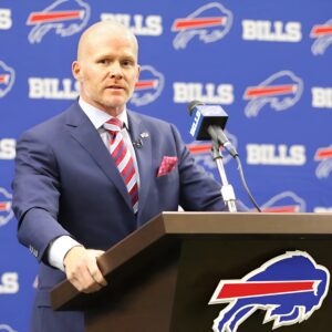 After the defeat, Coach Sean McDermott blamed the slippery turf on the field for causing his Buffalo Bills players to slip and preventing them from performing