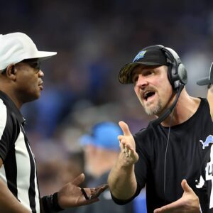 The NFL has issued a warning and fined Detroit Lions head coach Dan Campbell $39,000 for misconduct after he yelled "f*** you" three times after cursing at the referee during the game against the Buffalo Bills.