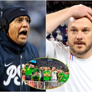 BREAKING: Coach James Franklin Sparks Outrage with Unacceptable Attitude, Contemptuous Look, and Yelling "Cheater", Leaving Coach Dan Lanning and Oregon Ducks Fans Embarrassed