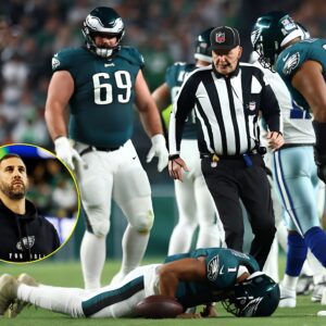 Philadelphia Eagles head coach Nick Sirianni stated the reason after the loss that made fans sympathize, Jalen Hurts encountered a serious problem before the match that prevented Jalen Hurts from playing at 100% strength.