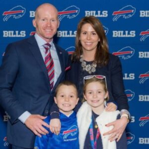 Good news followed by more good news: After celebrating the victory over the New England Patriots, coach Sean McDermott received "BIG" news when his wife, Jamie McDermott, revealed that she is 12 weeks pregnant. t