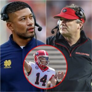 "We’re still going to plan to see the things we’ve seen their offense do, no matter who’s in at quarterback....” Notre Dame HC Marcus Freeman sends warning to Kirby Smart, Georgia about QB Gunner Stockton