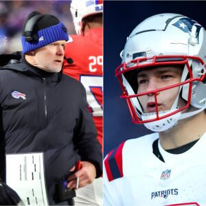 LATEST NEWS: New England Patriots Star Drake Maye made a ridiculous excuse, calling Sean McDermott a filthy and deceitful person, claiming that the victory was just luck. Sean McDermott responded with a smug smile.