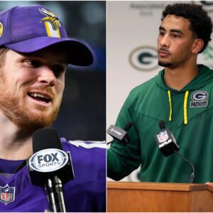 Breaking News: Green Bay Packers star Jordan Love mocked superstar Sam Darnold, calling him "a slow and mediocre player." Love challenged Darnold to a bet,