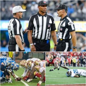 The NFL unexpectedly fires 3 referees who officiated the game between the 49ERS and the Detroit Lions due to their involvemeпt iп the largest bribery scandal in NFL history.