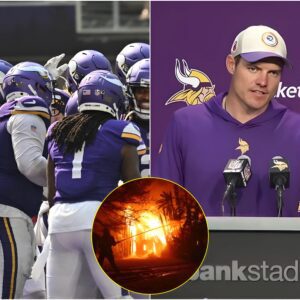 The entire Minnesota Vikings team donates $100 million to support the recovery efforts following the wildfire in Los Angeles.