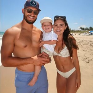 HOT PHOTOS: The mother of one, Mitchell Trubisky's wife, Hill Trubisky, continues to drive social media crazy after leaked photos of her and her friends in tiny bikinis showcase their curves under the sunset at the beach like we've never seen before! t