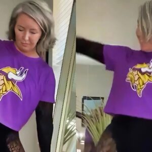 VIDEO: "Grandma" Vikings Fan Broke The Internet By Showing Off Her Seductive Moves In See-Through Tights.