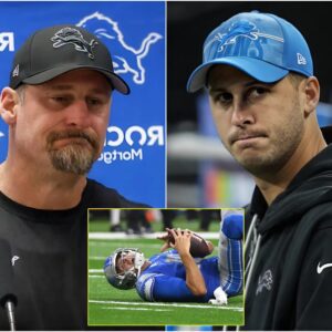 HOT REPORT: Detroit Lions head coach Dan Campbell stated the reason after the loss that made fans sympathize, Jared Goff encountered a serious problem before the match that prevented Jared Goff from playing at 100% strength.