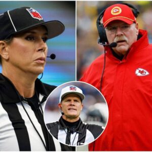 BREAKING NEWS: The NFL's first female referee, Sarah Thomas, sent a three-word warning message that directly impacted head coach Andy Reid's position after accusations following the Kansas City Chiefs vs. Houston Texans t