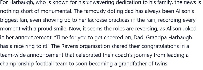 GOOD NEWS: Baltimore Ravens Celebrate Coach John Harbaugh as His Daughter Announces She’s Pregnant with Twins—Her Hilarious Message Leaves the Team Laughing and Cheering Ahead of the ‘Big’ Announcement.