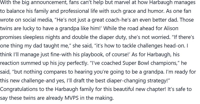 GOOD NEWS: Baltimore Ravens Celebrate Coach John Harbaugh as His Daughter Announces She’s Pregnant with Twins—Her Hilarious Message Leaves the Team Laughing and Cheering Ahead of the ‘Big’ Announcement.