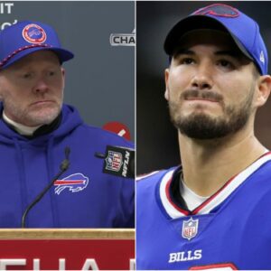 Buffalo Bills head coach Sean McDermott stated the reason after the loss that made fans sympathize, Mitchell Trubisky encountered a serious problem before the match that prevented Mitchell Trubisky from playing at 100% strength.. t