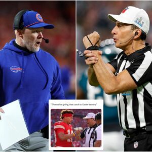 Seven referees in the Buffalo Bills vs. Kansas City Chiefs game have been temporarily suspended for an investigation into their potential involvement in one of the largest bribery scandals in history. t