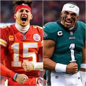 BREAKING NEWS: Patrick Mahomes (Chiefs) and Jalen Hurts (Eagles) are tied for the NFL record of most consecutive playoff games without an interception,