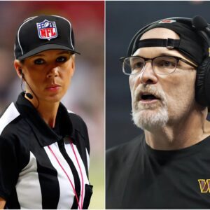 NFL fans are in uproar after female referee Sarah Thomas was exposed for a secret meeting with Dan Quinn before the Detroit Lions controversial win over the Washington Commanders! - cd