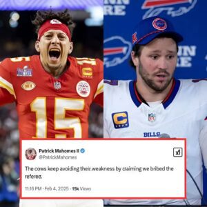 Patrick Mahomes posted a controversial statement after the win over the Bills. Josh Allen responded, prompting Mahomes to delete the post immediately. - cd