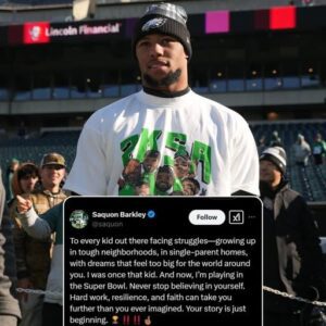 Saquon Barkley Shares an Inspirational, Heartfelt Message Ahead of His First Super Bowl Appearance