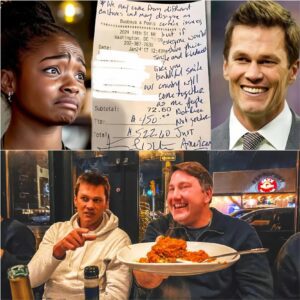 Black Waitress Serves Tom Brady, Saw Note on Check, and Burst into Tears. After a meal at a restaurant , Tom Brady was moved by the exceptional service of a black waitress