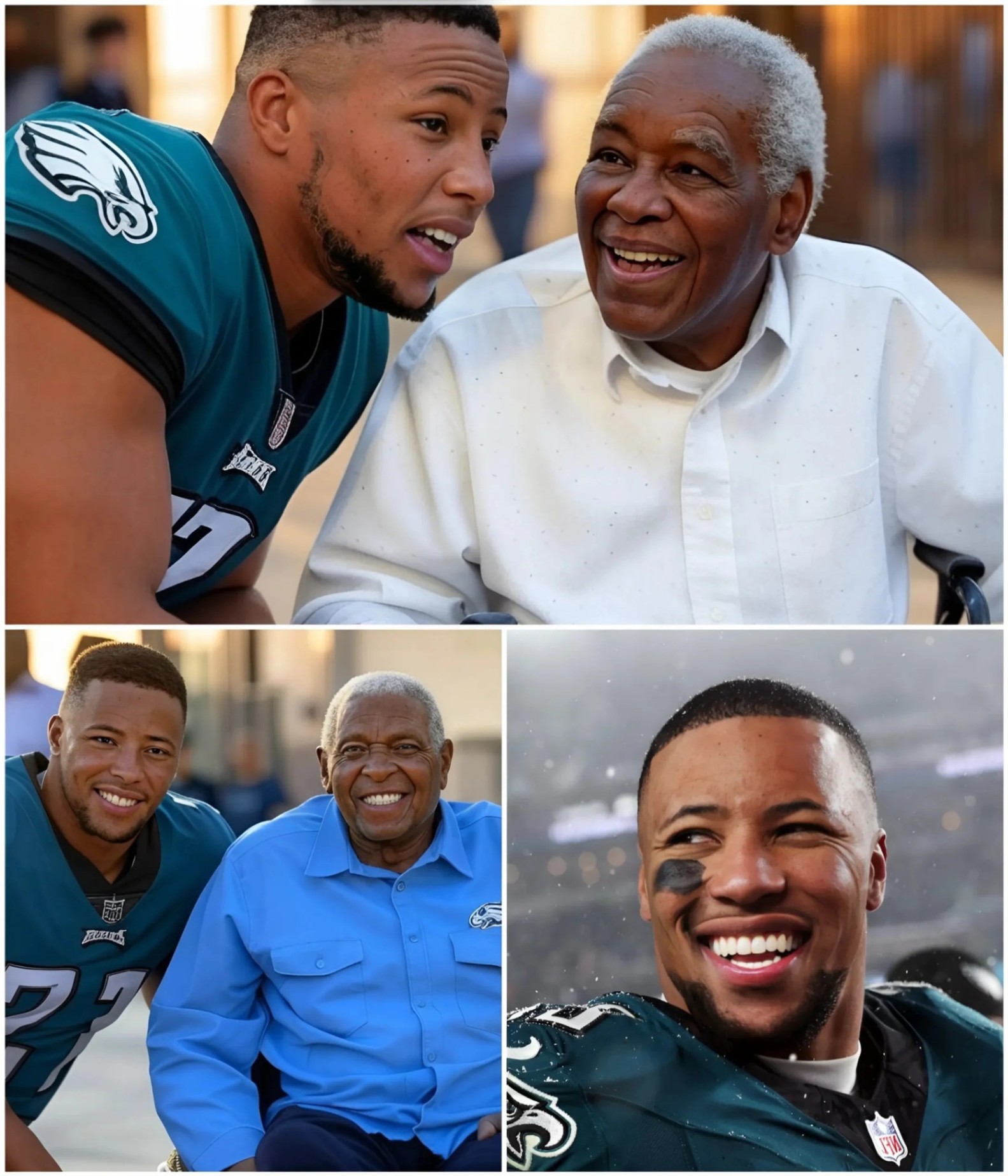 Heartwarming Corner: Saquon Barkley Discovers His High School Janitor Is Still Working at 80, His Next Move Is Inspiring. vannguyen