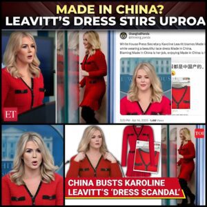 SHOCKING VIDEO: Was WH Secretary Karoline Leavitt’s dress made in China? Online uproar grows amid US-China trade row -