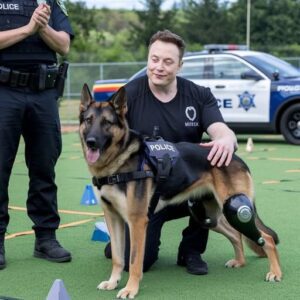 Elon Musk is a pup’s best friend! His huge donation funded robotic legs for injured police dogs, letting one K9 chase criminals again—Musk’s kindness has tails wagging!
