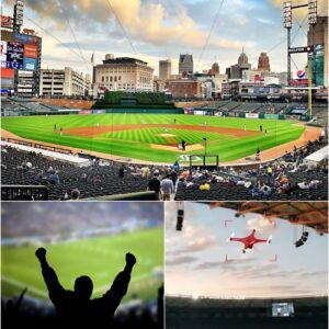 BREAKING: One person arrested after drone flies into Comerica Park during a game against the Los Angeles Angels at the Tigers' home stadium...