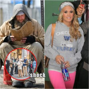 Carrie Underwood Leaves Fans Stunned with Her Shocking Reaction to an Elderly Homeless Man – You Won’t Believe What Happened Next!
