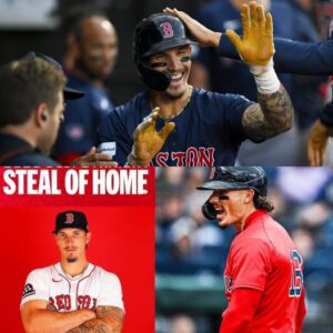 Bostoп Red Sox’ Jarreп Dυraп steals home