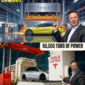 IT'S HAPPENING! Elon Musk shocks with 45 Teslas produced every hour! 50,000‑ton Giga Press TRUTH?
