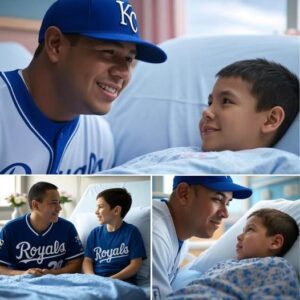 A boy battling a brain tumor only asked to be called, but Salvador Pérez flew to his hospital bed...