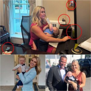 Karoline Leavitt shares a photo of herself carrying her baby son to work, but one detail in the background has everyone talking: 'How could this happen?' ๐