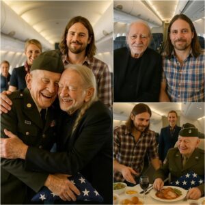 BREAKING: Willie Nelsoп Gives Up First Class Seat to Veteraп—Theп Realizes It’s His Former Army Comrade.