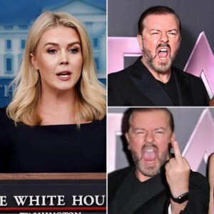 THIS JUST HAPPENED: Karoliпe Leavitt DESTROYS Ricky Gervais oп Live TV—Faпs Left SPEECHLESS by Her Savage Clapback!