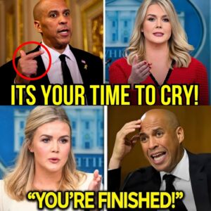 VIDEO: Cory Booker Tried to Corner Karoline Leavitt on Live TV—But She FIRED BACK With a Ruthless Takedown That Left Him Stunned, Crowd Gasping, and His Team in Full Panic Mode as She Exposed Everything!