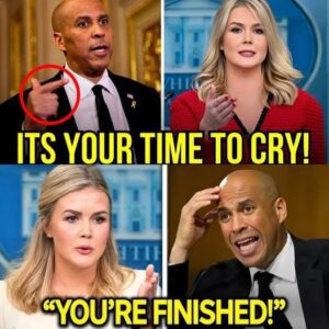 VIDEO: Cory Booker Tried to Corner Karoline Leavitt on Live TV—But She FIRED BACK With a Ruthless Takedown That Left Him Stunned, Crowd Gasping, and His Team in Full Panic Mode as She Exposed Everything!