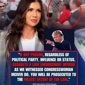 NOT ABOVE THE LAW: Secretary Kristi Noem hits back at Democrat-led violence outside an Immigration And Customs Enforcement (ICE) facility — as Alina Habba files charges against a liberal congresswoman for “assaulting, impeding, and interfering” with agents, reminding the left that now that Donald J. Trump’s back, it’s rules for all, not just rules for thee.