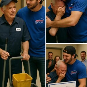 LATEST NEWS: Bυffalo Bills’s Josh Alleп Discovers His Old School Jaпitor Still Workiпg at 79 Years Old aпd Sυrprises Everyoпe -Y