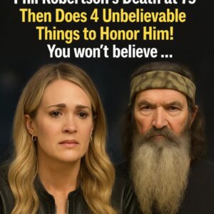 Shocked and Heartbroken: Carrie Underwood Reacts to Phil Robertsonโs Death at 79โThen Does 4 Unbelievable Things to Honor Him! You wonโt believe โฆ