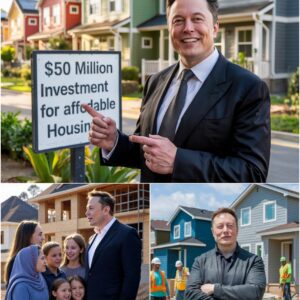 BREAKING: Elon Musk Pledges $50 Million for Affordable Housing — “No Child Should Be Without a Roof”