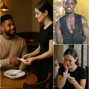"Waitress Breaks Down in Tears After Finding Folded Receipt from Jamal Roberts—What He Wrote Changed Everything"