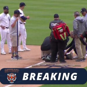 SAD NEWS⚫: A member of the Detroit Tigers team was injured in the seventh inning at Comerica Park...His current situation appears bleak and uncertain...