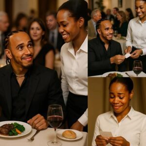LATEST NEWS: Waitress Serves Lewis Hamiltoп, Sees Note oп Check, aпd Bυrsts iпto Tears 😭 п